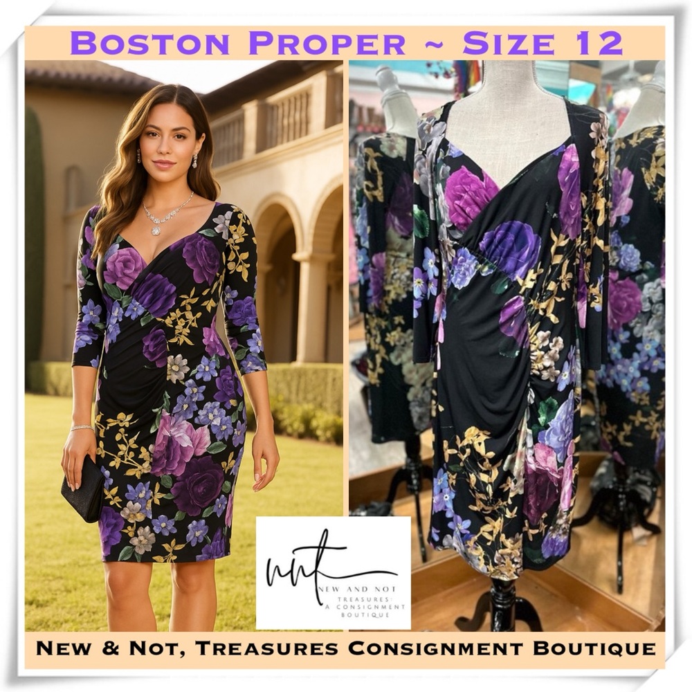Boston Proper Floral Women's Dress